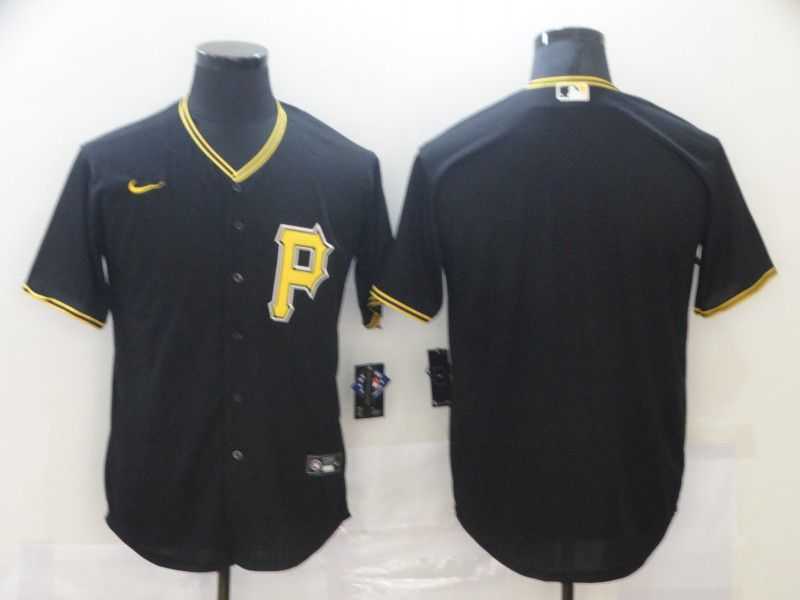 Men Pittsburgh Pirates Blank Black Game Nike MLB Jerseys